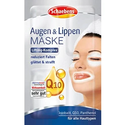 Abbildung von Schaebens Augen &amp; Lippen Maske reduziert Falten, glättet und strafft mit Jojobaöl, Q10 Panthenol für alle Hauttypen