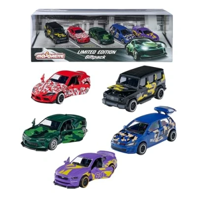Abbildung von Majorette Limited Edition 8 Gift Set 5 Modellautos mit Camouflage Design als Geschenkset, Metall Spielzeug Autos Freilauf und Federung für Jungen Mädchen ab 3 Jahren, 212054028, Mehrfarbig