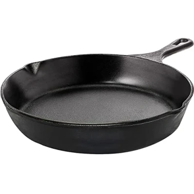 Abbildung von KICHLY Vorgewürzte Gusseisenpfanne Gusseisen Bratpfanne 8 zoll (20 cm) rund Eisenpfanne für Herd und Grill