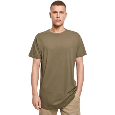 Abbildung von Build Your Brand Shaped Long Tee Farbe: Olive Größe: L