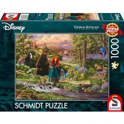Abbildung von Schmidt Spiele 58039 Disney, Brave, Merida, Thomas Kinkade, 1000 Teile Puzzle, Mehrfarbig