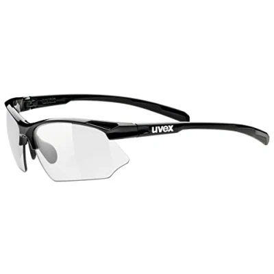 Abbildung von uvex Unisex Erwachsene, sportstyle 802 V Sportbrille, selbsttönend, black red/smoke, one size