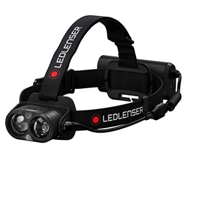 Abbildung von Ledlenser H19R Core Stirnlampe LED, 3500 Lumen, aufladbarer Lithium Akku, mit Rotlicht, wasserdicht IP67, Constant Light, Leuchtweite 300m, Fusion USB Magnetladekabel, Headlamp, Kopflampe