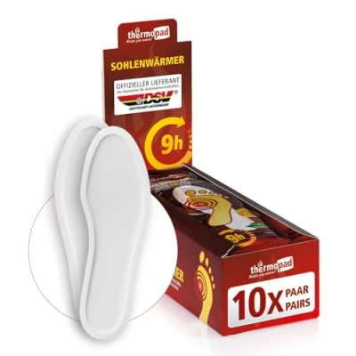 Abbildung von THERMOPAD Sohlenwärmer (Einlegesohle) Gr. S (36 37) DAS ORIGINAL: 10 Paar Wärmepads für 8 Stunden Wärme I Sofort einsatzbereite Fußwärmer Pads