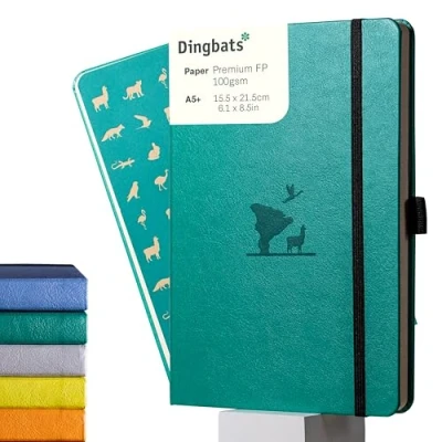 Abbildung von Dingbats Earth Gepunktetes A5 Medium Notizbuch, Eduardo Avaroa Hardcover Creme 100 g/m² tintenfestes Papier Nummerierte Seiten, Index &amp; Schlüsselseiten