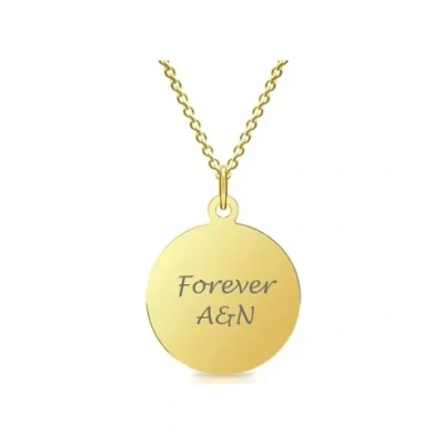 Abbildung von Runder Anhänger mit Kette in gold