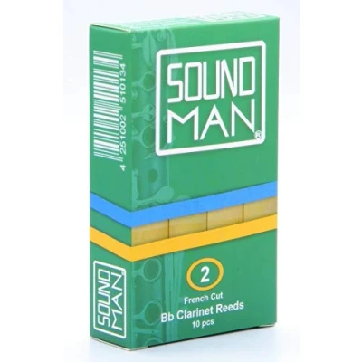 Abbildung von 10 Blättchen für Böhm Klarinette Soundman® Boehm Böhmklarinette Clarinet Klarinettenblättchen Klarinettenblätter Rohrblättchen Rohrblätter Holzblätter Holzblättchen 1 Schachtel (2,0)