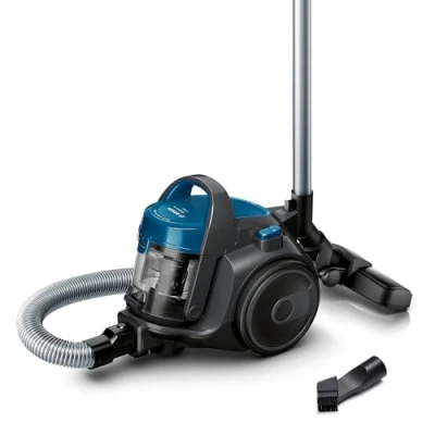 Abbildung von Bosch Staubsauger beutellos Clean&#039;n Serie 2 BGC05A220A, Bodenstaubsauger, Bodendüse für Parkett, Teppich, Fliesen, Hygiene Filter, langes Kabel, leise, leicht, 700 W, blau