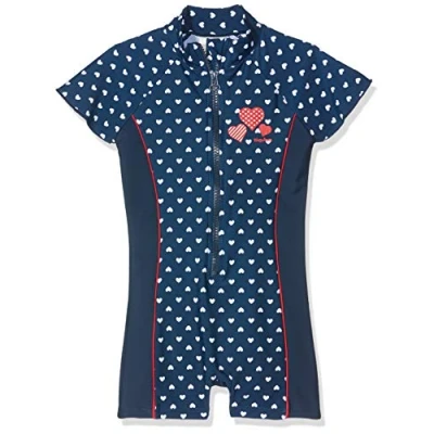 Abbildung von Playshoes UV Schutz Einteiler Unisex Kinder Badeanzug Schwimmanzug Badebekleidung, Herzchen, 86/92