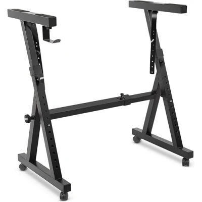 Abbildung von Pyle Keyboard Ständer Höhenverstellbar 3 Stufen 56 90cm, E Piano Stand Z Form, Klavierständer Belastbar Bis 38Kg, Breitenverstellbar, glänzend schwarz