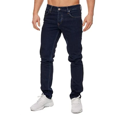 Abbildung von Tazzio Jeans Herren Slim Fit Stretch Jeanshose Hose Denim 16533 (34/34, Dunkelblau)