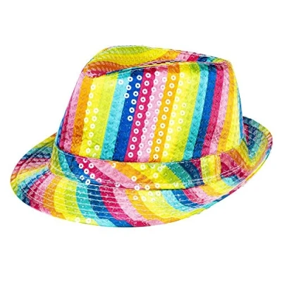 Abbildung von Boland Pailletten Hut, Unisex, Disco Outfit, Accessoire, Karneval, Kostüm, Themenparty, Mottoparty