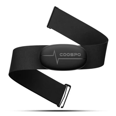 Abbildung von COOSPO H6M Herzfrequenzmesser Pulsgurt Brustgurt Bluetooth ANT+ Konnektivität, Herzfrequenz Sensor EKG Messung IP67 Wasserdichter, Kompatibel mit Wahoo, Elite HRV, Rouvy, Adidas Run, Kinomap, Pulsoid