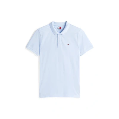 Abbildung von Tommy Jeans Placket Poloshirt, Herren, Größe: 48, Sweet blue