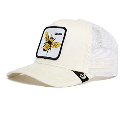 Abbildung von Goorin Bros. Unisex Erwachsene The Farm Original Adjustable Snapback Trucker Hat Baseballkappe, Weiße Bienenkönigin, Einheitsgröße