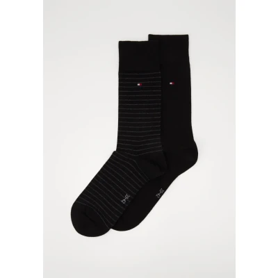 Abbildung von Tommy Hilfiger MEN Small Stripe 2 PACK Socken, Herren, Größe: 43 46, Black