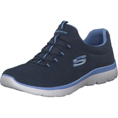 Abbildung von Skechers Damen Summits Artistry Chic Sneaker, Marineblauer Netzbesatz, 37.5 EU