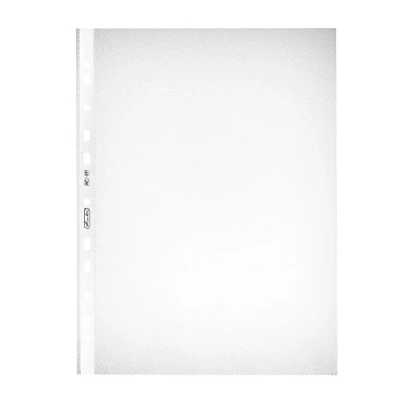 Abbildung von Herlitz 5814108 Prospekthülle A4 genarbt 100er Packung mit Lochrandverstärkung