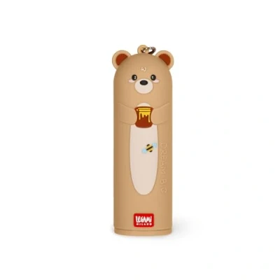Abbildung von Legami Tragbares Ladegerät My Super Power, lädt 2 Geräte gleichzeitig, USB Kabel Typ C im Lieferumfang enthalten, tragbare Powerbank, Durchmesser 3,5 cm, Höhe 11,60 Teddy Bear