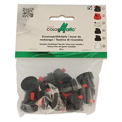 Abbildung von ColorMatic 379314 FlexJet Sprühkopf 10 Stück schwarz rot