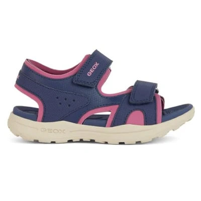 Abbildung von Geox J VANIETT Girl A Sandal, Navy/Fuchsia, 31 EU