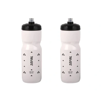 Abbildung von ZEFAL Pack Sense Soft 80 Trinkflasche Fahrrad Zwei geruchsneutrale, Sportflaschen für MTB Rennrad BPA freie Wasserflasche Silikon Sauger Weiß, 2 x 800 ml