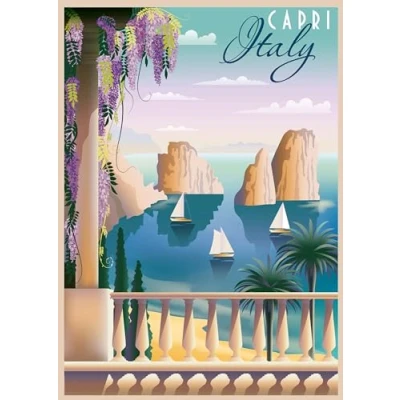 Abbildung von Ravensburger Puzzle 12001209 Postkarte aus Capri 1000 Teile für Erwachsene und Kinder ab 14 Jahren,