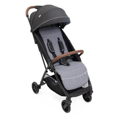 Abbildung von Chicco Glee Kinderwagen, Buggy praktisch und leicht, automatischer Verschluss, breiter bequemer Sitz, hochwertige Räder, verstellbare Rückenlehne, Sonnendach, bis zu 22 kg, grau