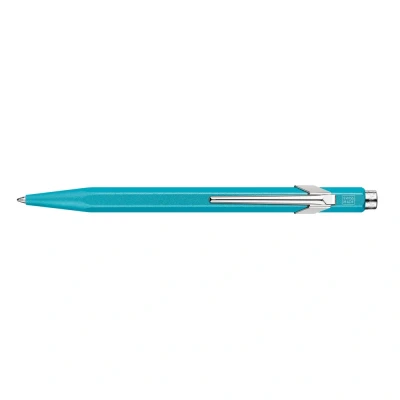Abbildung von Caran d&#039;Ache Kugelschreiber 849 Colormat x in der FarbeTürkis mit Etui, 0849.681