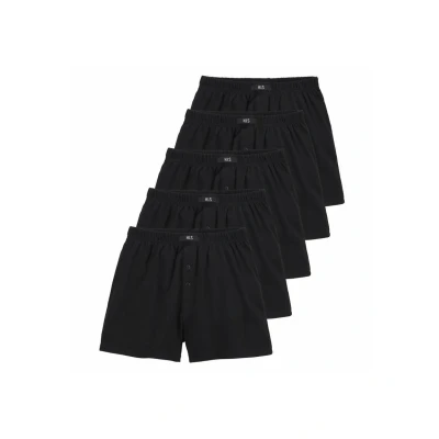 Abbildung von H.I.S Weite 5 STÜCK Boxershorts, Herren, Größe: XS, Schwarz