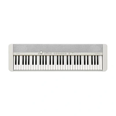 Abbildung von Casio CT S1WE CASIOTONE Piano Keyboard mit 61 anschlagdynamischen Tasten, weiß