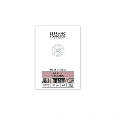 Abbildung von Lefranc Bourgeois 301333 Studio Zeichenblock 50 Blatt A5, gebunden,150 g/m², feinkörnige Oberfläche zum Zeichnen mit Bleistiften, Kreide, Kohle und anderen Trockentechniken