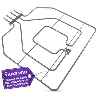 Abbildung von Vioks.pro Heizelement Backofen 230V Ersatz für Bosch 00773539 &amp; 00471369 EGO 20.25899.000 Balay Constructa Viva Siemens Oberhitze 2800W