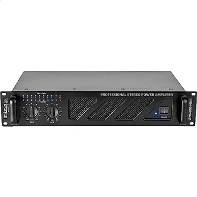 Abbildung von Ibiza AMP600 MKII Professioneller PA Verstärker 2x480W mit RCA/Klinke Eingängen und Speakon/Born Ausgängen 19&quot; Rackfähig Schwarz