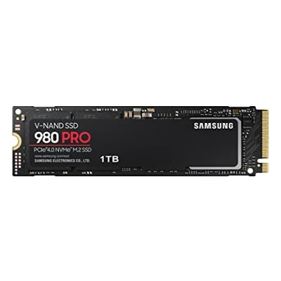 Abbildung von Samsung 980 PRO NVMe M.2 SSD, 1 TB, PCIe 4.0, 7.000 MB/s Lesen, 5.000 Schreiben, Interne SSD für Gaming und Videobearbeitung, MZ V8P1T0BW