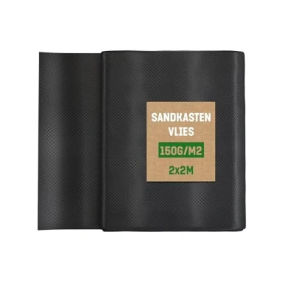 Abbildung von GardenGloss® 4m² Unkrautvlies für Sandkasten 150g/m² Extra Stark (2m x 2m) Sandkastenvlies Extrem Reissfest und Wasserdurchlässig Gartenvlies den Kinder