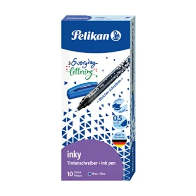 Abbildung von Pelikan Tintenschreiber Inky 273, blau, 10 Stück in Faltschachtel
