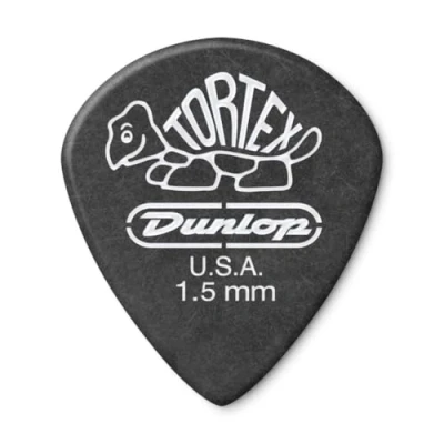 Abbildung von Jim Dunlop 482P Tortex Jazz III Gitarrenplektren, 1,5 mm, Schwarz, 12 Stück