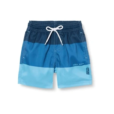 Abbildung von Playshoes Badeshorts Jungen Beach Short Badehose Schwimmhose Badebekleidung, Color Block Marine, 86/92