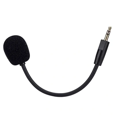 Abbildung von Alphatec Ersatz Spielmikrofon für JBL Quantum 100 (Q100) Gaming Headset auf PC/Xbox/PS/Switch/MAC, abnehmbares 2,5 mm Bügelmikrofon