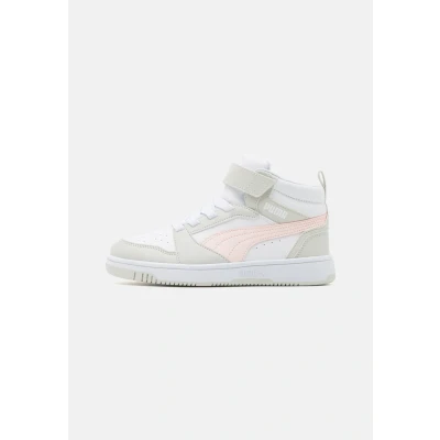 Abbildung von Puma Unisex Kinder Rebound V6 Mid Ac+ Ps Sneaker, White Frosty Pink Sedate Gray, 30 EU