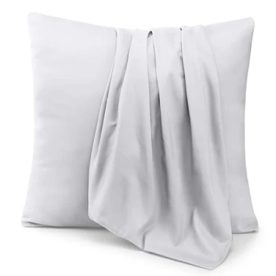 Abbildung von Utopia Bedding Kissenbezug 65x65 2er Set Kopfkissenbezug 65 x aus 100% gebürsteter Mikrofaser mit Umschlagverschluss Falten , verblassen und schmutzabweisende Kissenbezüge Weiß