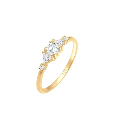 Abbildung von Elli Basic Glamorous Ring goldcoloured, Damen, Größe: 54, Gold coloured