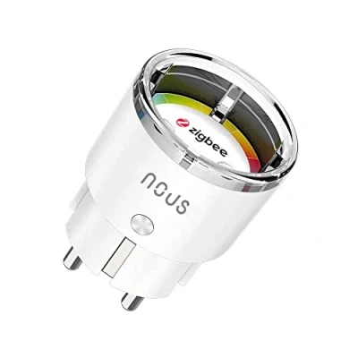 Abbildung von NOUS A1Z Zigbee Steckdose, Smart Steckdose Stromverbrauch, Smarte mit Verbrauchsmessung, Kompatibel Alexa Zubehör Home Geräte, Google Home, Life, 2MQTT, 16A