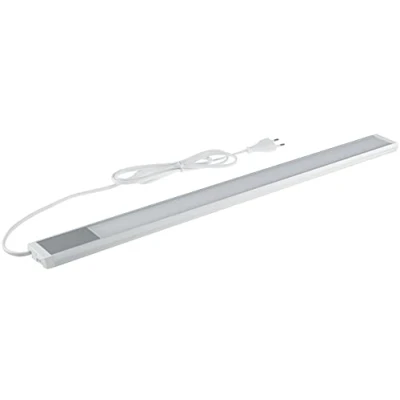 Abbildung von ChiliTec LED Unterbauleuchte Lichtleiste 60cm 10Watt 1430 Lumen 230V Comprido 1,5m Kabel mit Schalter Beleuchtung für Küche Arbeitsfläche 1 Stück Licht Neutralweiß