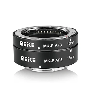 Abbildung von Meike MK F AF3 Auto Fucus Macro Extension Tube for Compatible with Fujifilm Mirrorless Camera(10mm 16mm only or conbination) X T1 T2 Pro1 Pro2 M1 T10 A1 A2 E1 E2 E3 etc