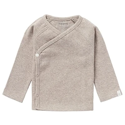 Abbildung von Noppies Unisex Baby U Tee Overlap Ls Rib Nanyuki T Shirt, Taupe Melange P757, 50 EU