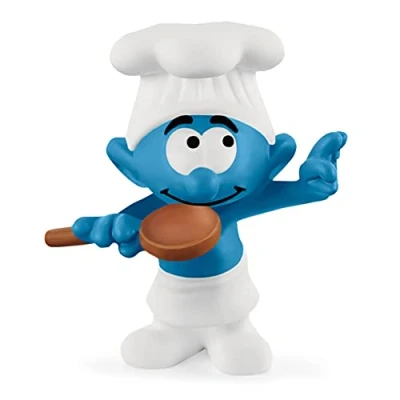 Abbildung von schleich 20831 Koch Schlumpf, für Kinder ab 3+ Jahren, The Smurfs Pre School Figurines