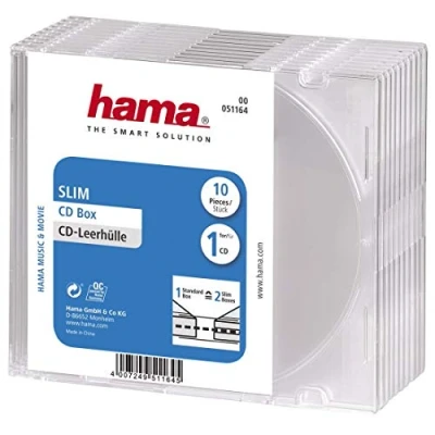 Abbildung von Hama Leere CD Hüllen (Packung mit 10 transparenten Boxen)