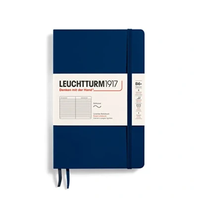 Abbildung von LEUCHTTURM1917 358317 Notizbuch Paperback (B6+), Softcover, 123 nummerierte Seiten, liniert, Marine